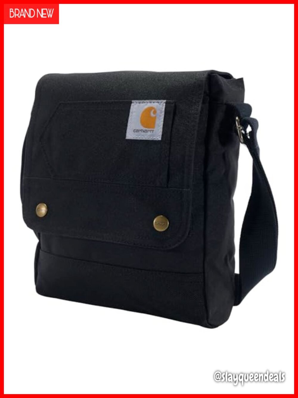 Crossbody Snap Bag Durable Adjustable Shoulder Bag Flap Over Snap Closure